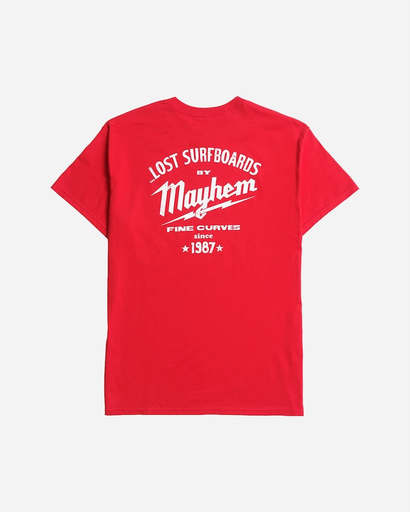Lost Builders By Mayhem Tee-Red