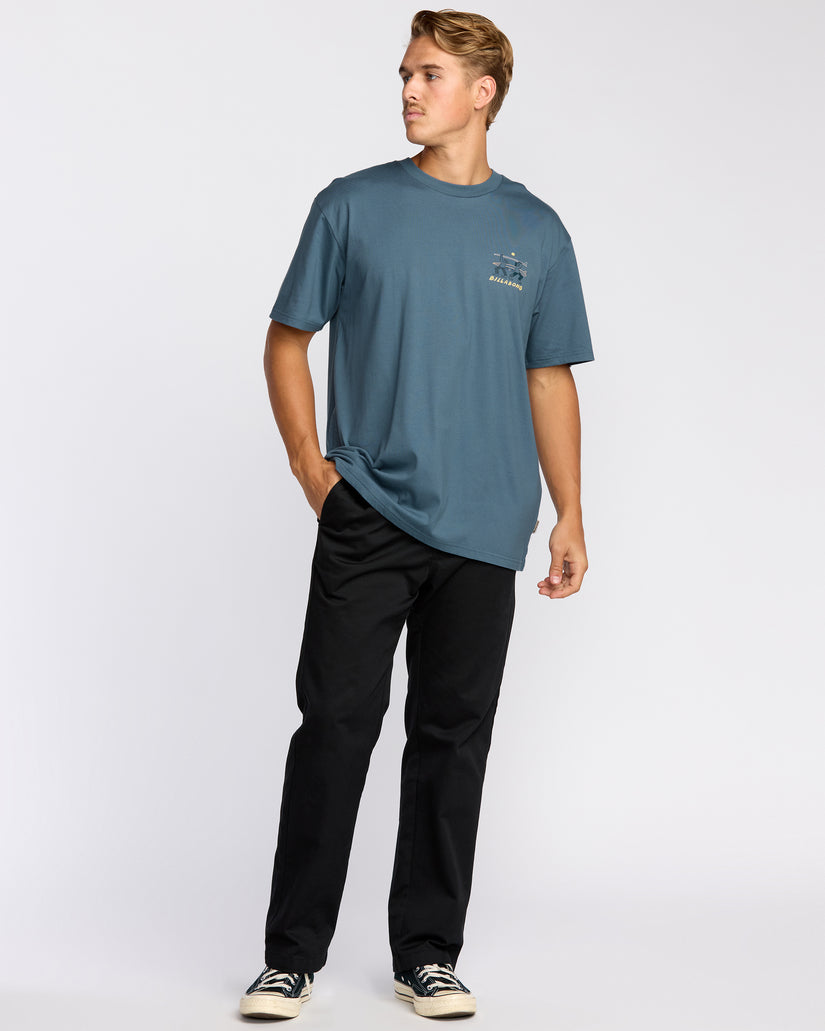 Billabong Split The Peak Regular Tee-Steel Blue