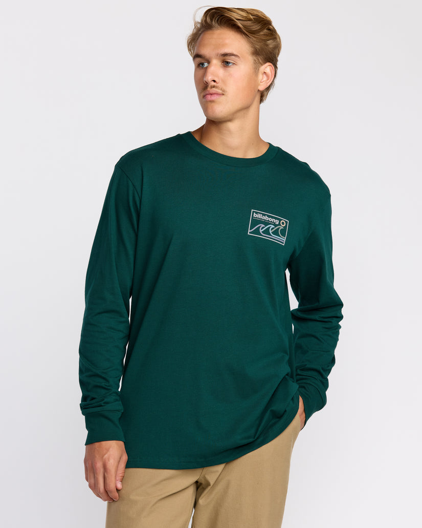 Billabong Range Adiv  L/S Tee-Spruce Green