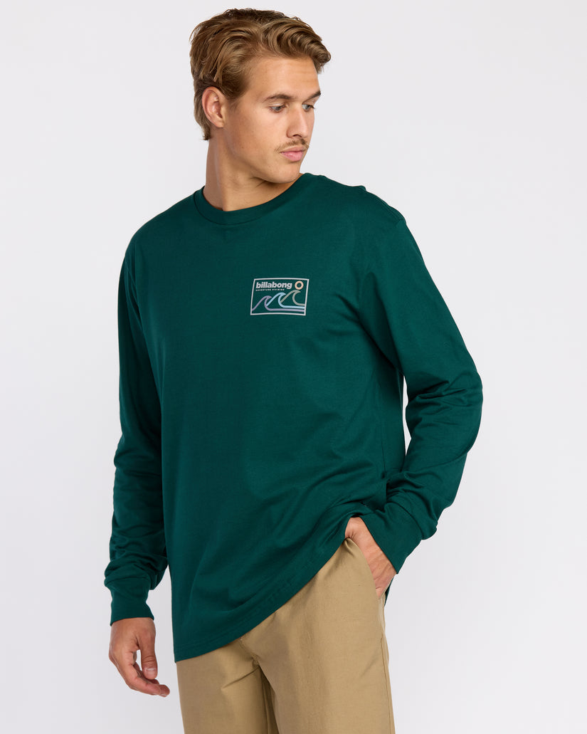 Billabong Range Adiv  L/S Tee-Spruce Green