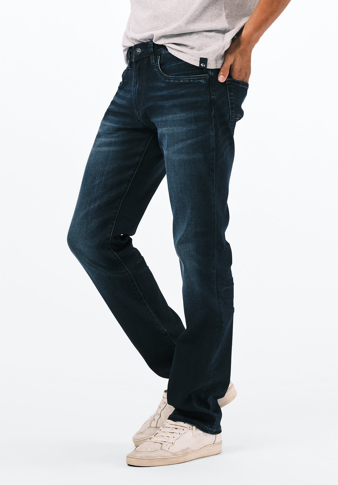 Straight Six Men's Jeans in Authentic and Deep Indigo - BM20457