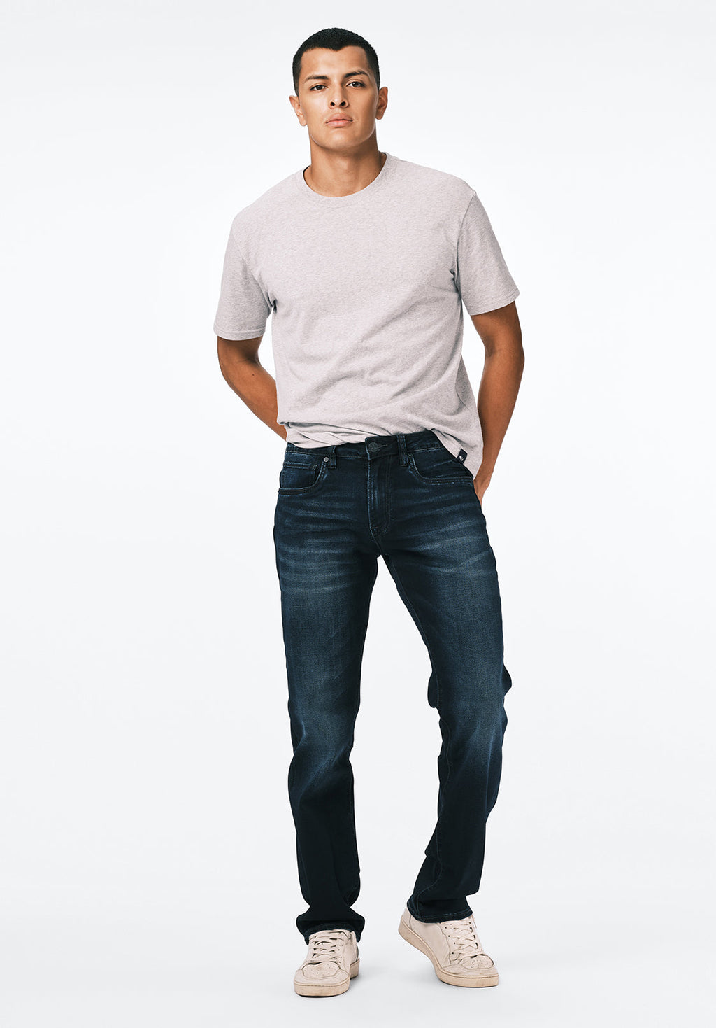 Straight Six Men's Jeans in Authentic and Deep Indigo - BM20457