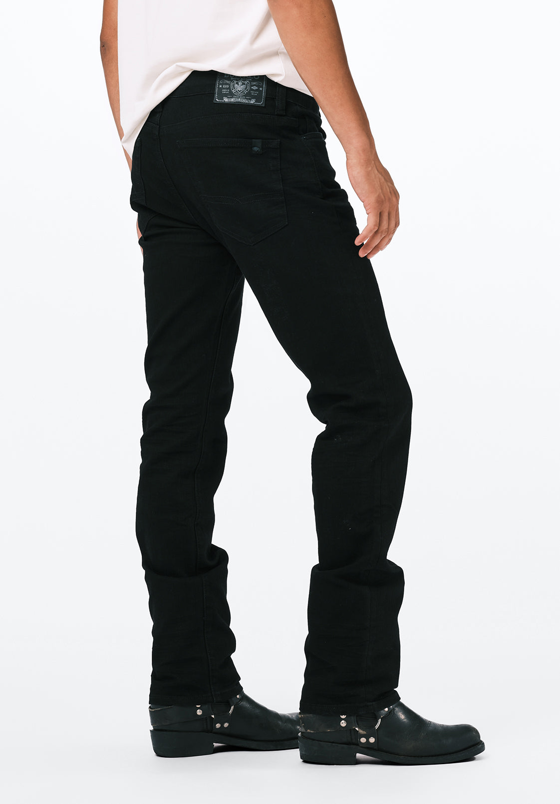 Slim Ash Men's Jeans, Black Coated - BM22047