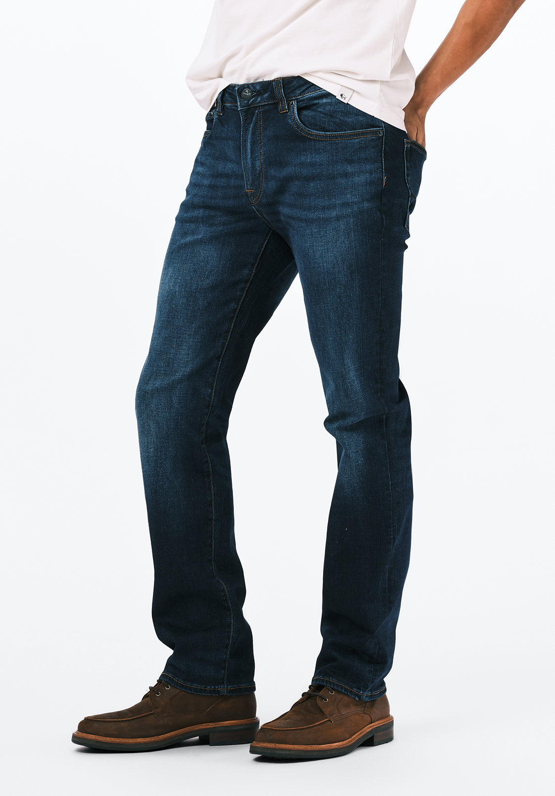 Straight Six Men's Jeans in Authentic and Sanded Blue - BM22601
