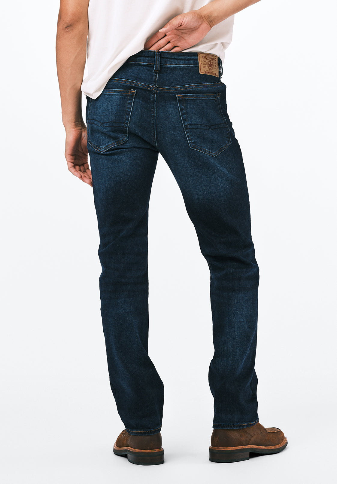 Straight Six Men's Jeans in Authentic and Sanded Blue - BM22601