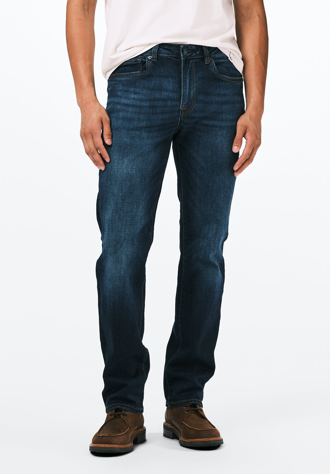 Straight Six Men's Jeans in Authentic and Sanded Blue - BM22601