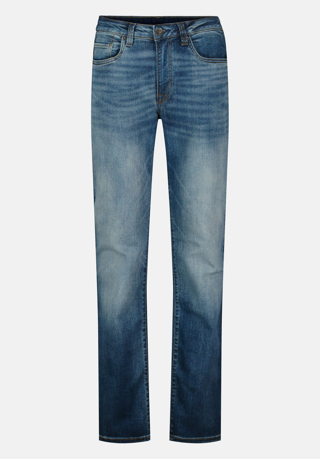 Relaxed Straight Driven Men's Jeans in Sanded Blue - BM22641