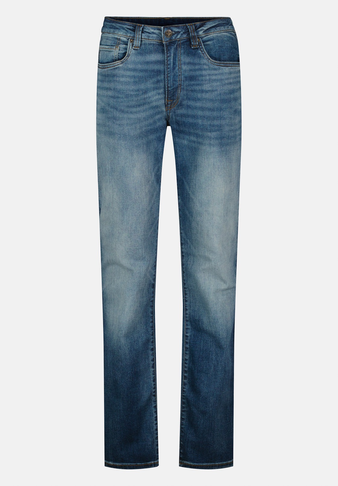 Relaxed Straight Driven Men's Jeans in Sanded Blue - BM22641