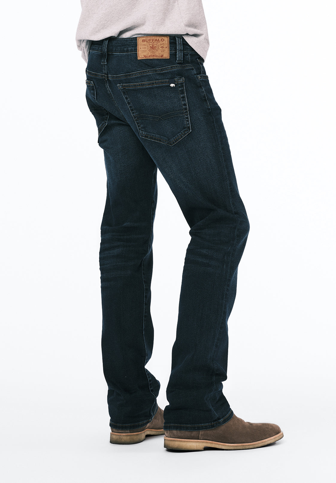 Slim Boot King Men's Jeans in Crinkled and Sanded Dark Blue - BM22720 
