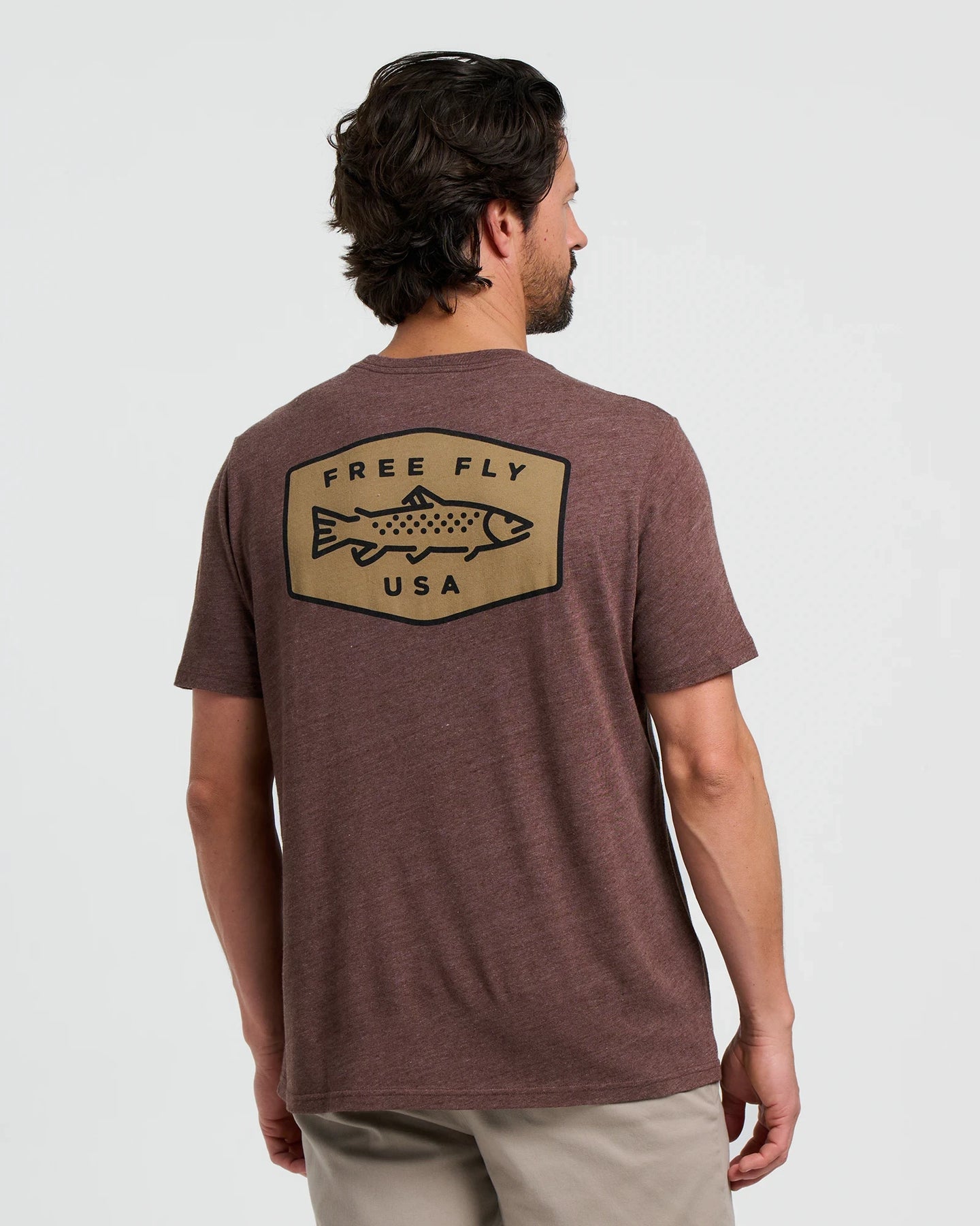 Free Fly Freshwater Tee-Heather Chestnut