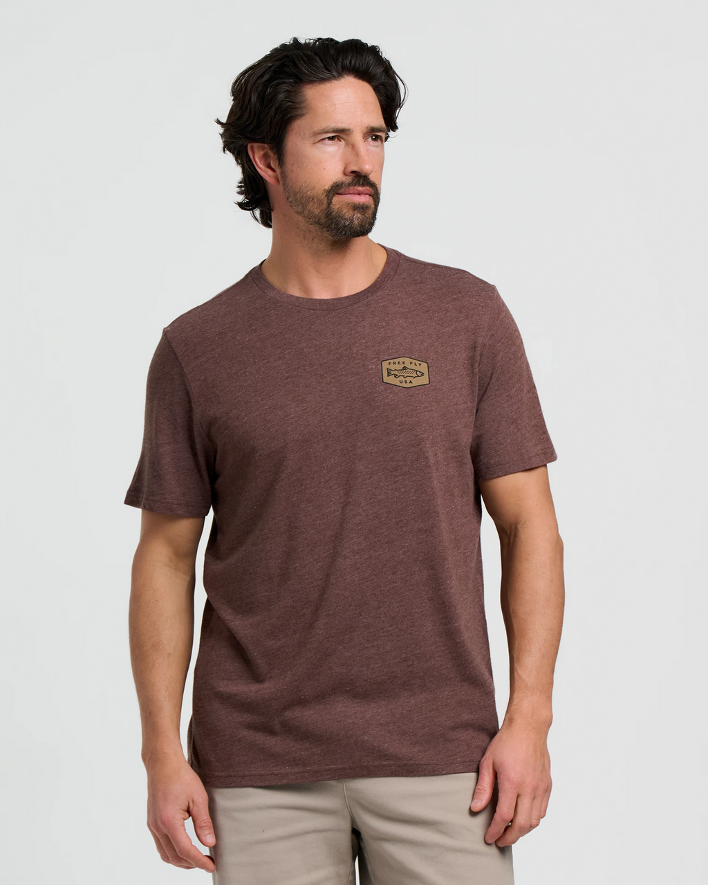 Free Fly Freshwater Tee-Heather Chestnut