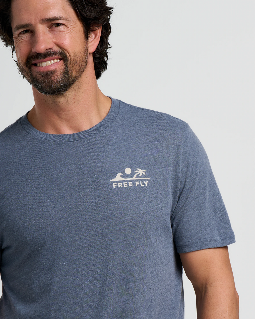 Free Fly Rising Tide Tee Tee-Heather Storm Cloud