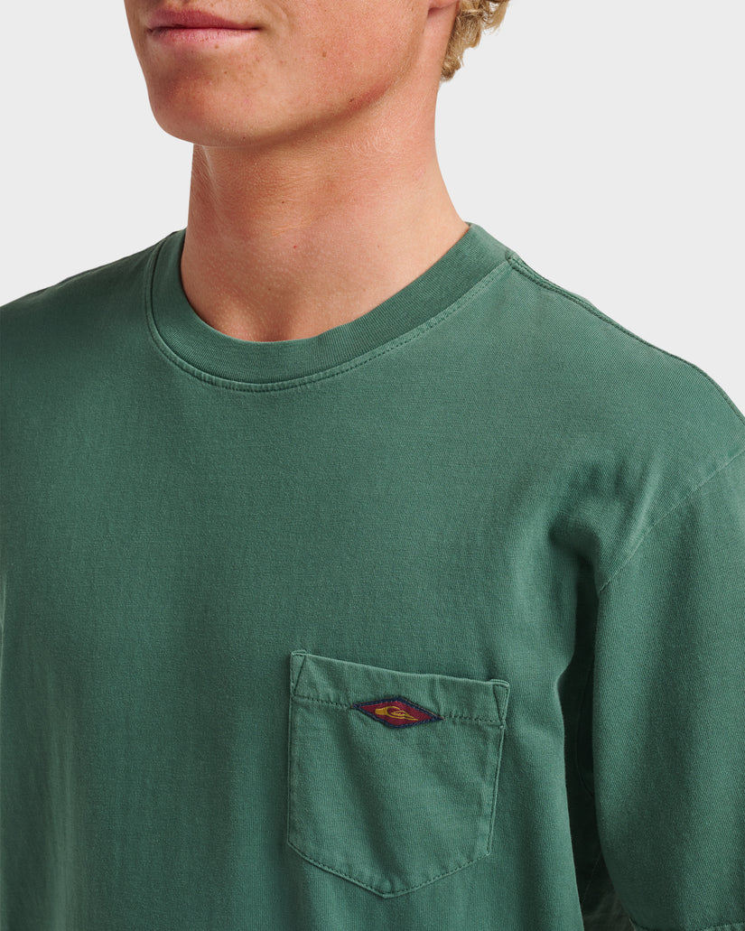 Quiksilver Saltwater Pocket Tee-Trekking Green