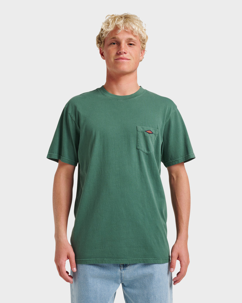 Quiksilver Saltwater Pocket Tee-Trekking Green